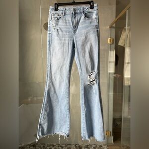 AE Next Level Ripped Super High-Waisted Flare Jean